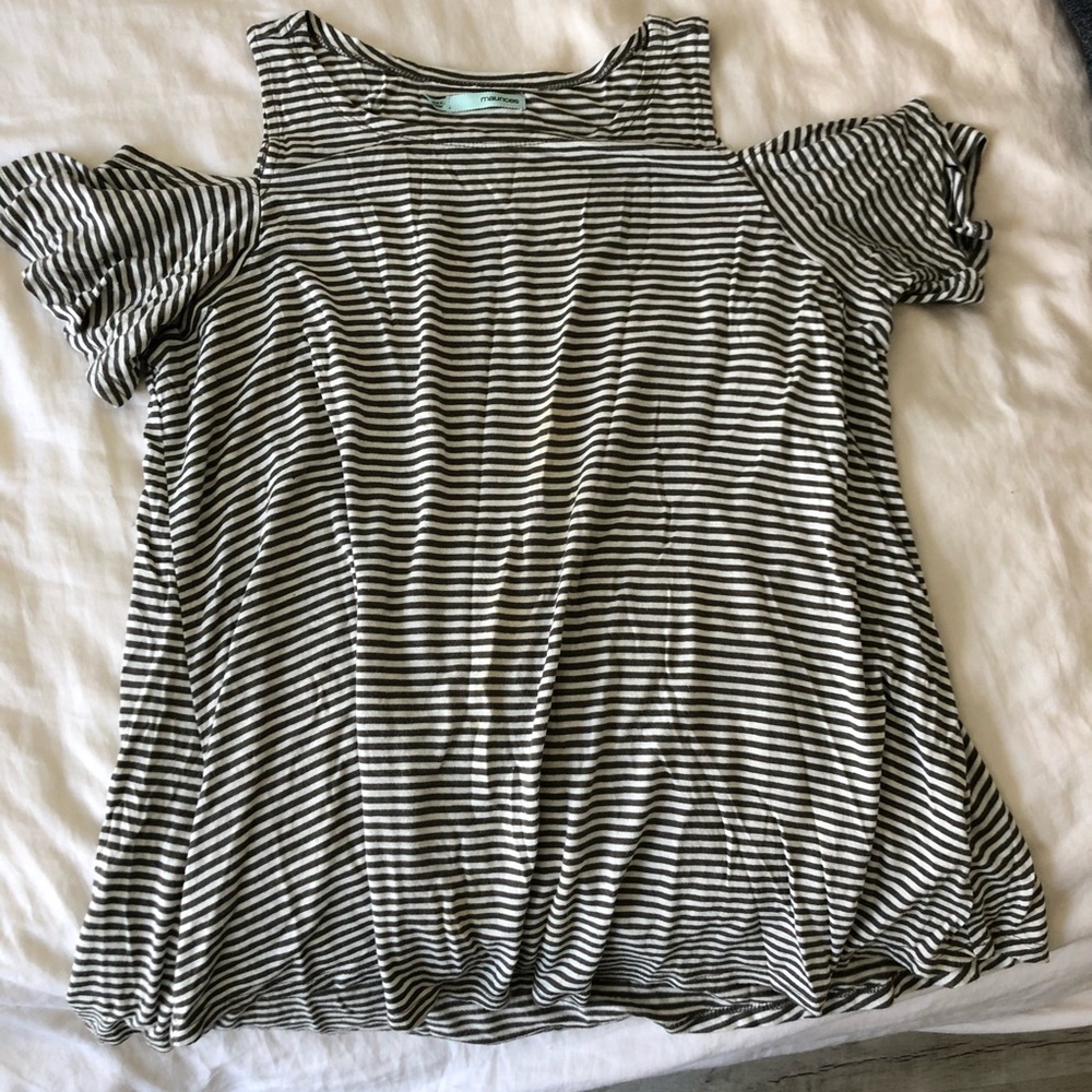 Maurices - off the shoulder - striped top